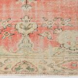 5x8 Turkish Pale Red & Cream Vintage Rug, 147x243Cm