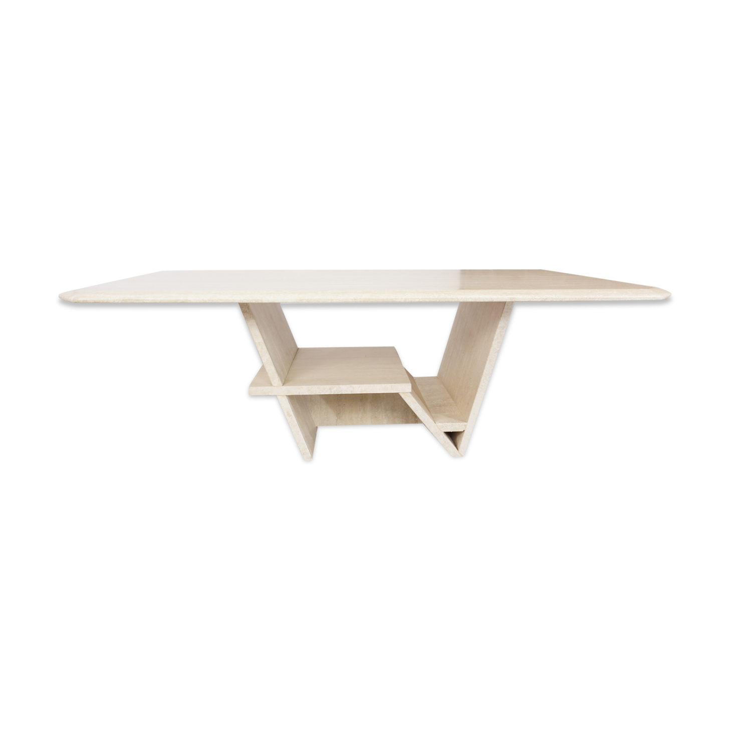 Table basse en travertin design des années 70