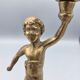 Antique gilded candlestick with cherub, French Rococo style, Belle Époque