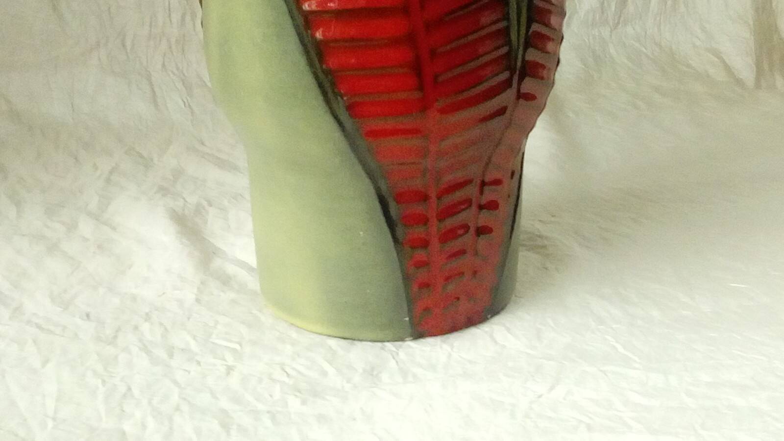 Fernand elchinger ceramic vase, fern model, 1950s