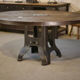 Table touret industrielle piètement en fonte 1950’s