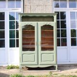 Buffet, meuble de rangement vitré ancien, rénové