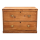 Commode basse ancienne en pin – 2 grands tiroirs