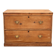 Commode basse ancienne en pin – 2 grands tiroirs
