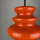 Bright orange glass pendant light AH 1 by Peill and Putzler 1960