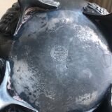 Silver tin teapot
