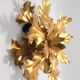 Golden leaf wall lamp