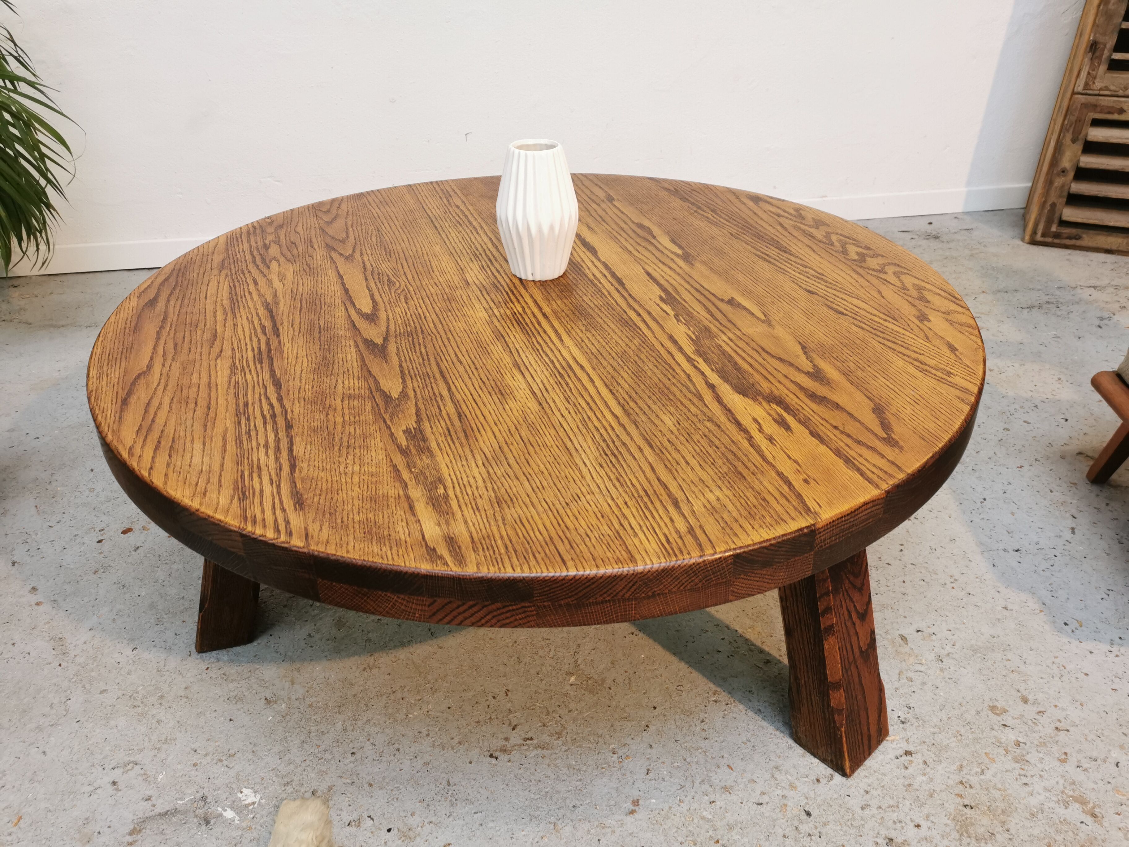 Vintage tripod coffee table brutalist style