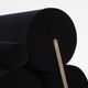 Pair of black velvet armchairs by Auro Trivellato for ALI 1972
