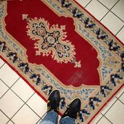 Tapis Vintage Kerman en Laine, Années 1970, Élégance Classique du Moyen-Ori