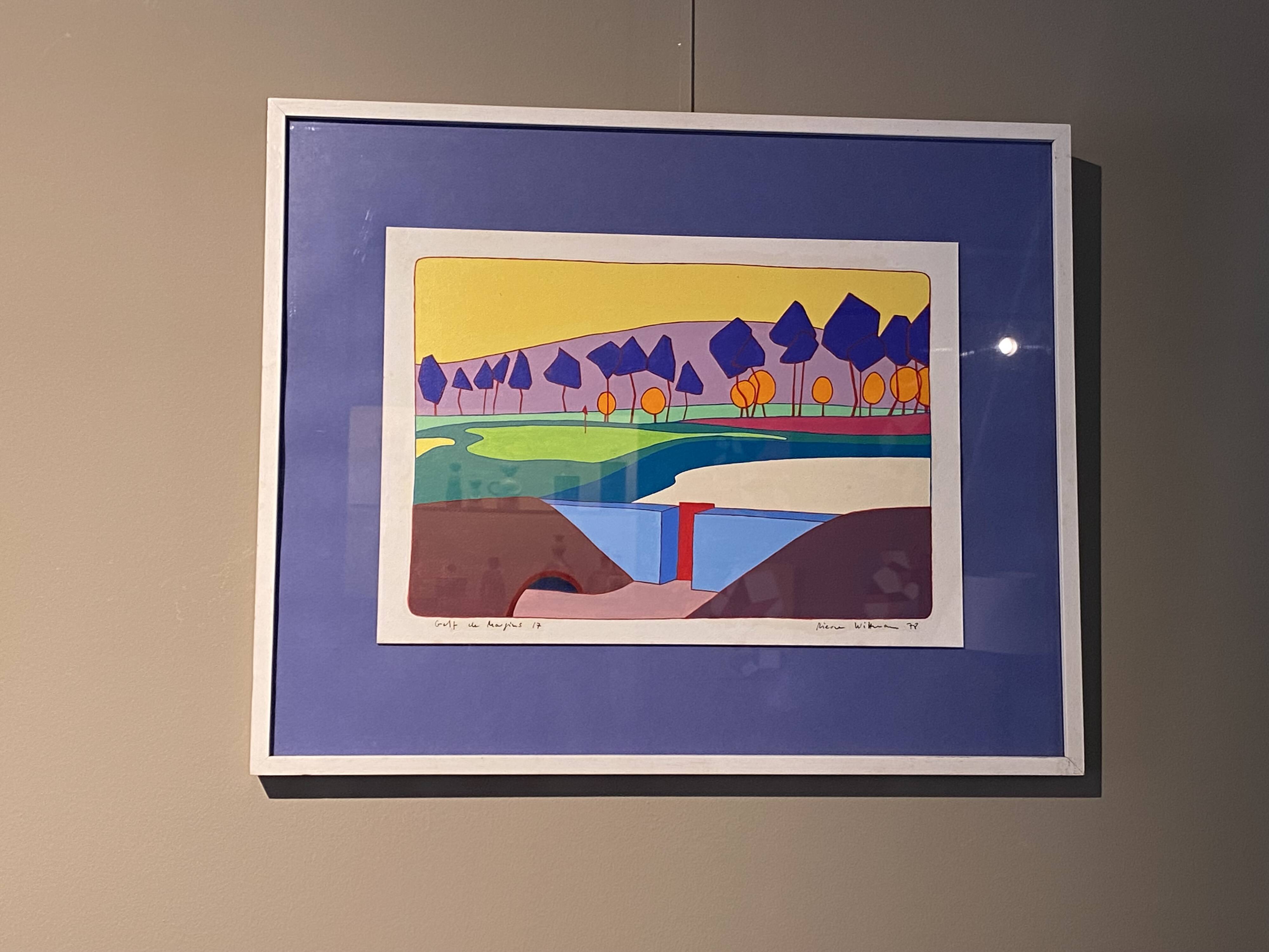 Painting "Golf of Mougins" 1978 Pierre Wittmann