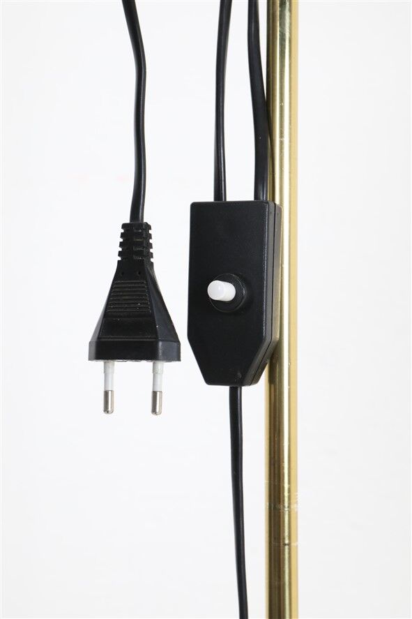 Lyskær Belysning double spot floor lamp / reading lamp / brass / 1970s / Danish modern design