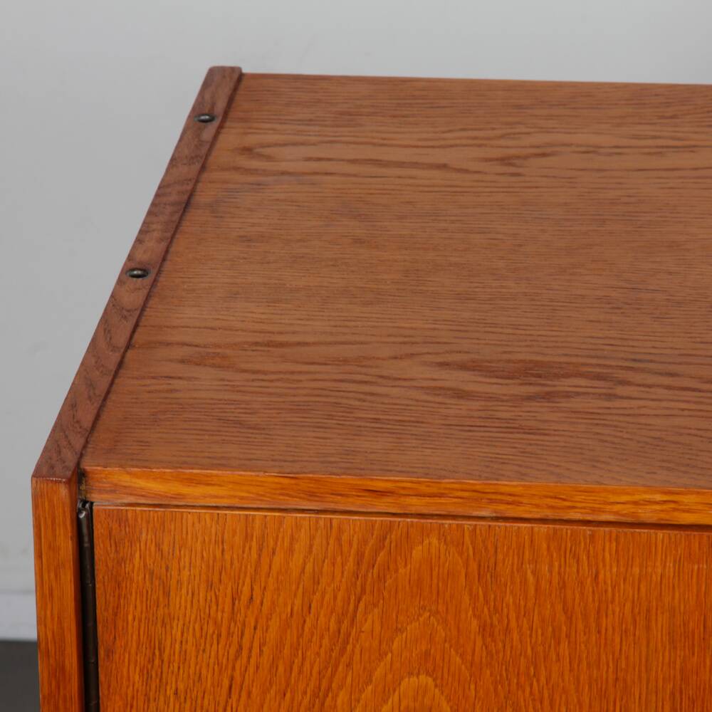 Vintage oak storage by Jiri Jiroutek, model U-458, 1960s