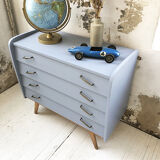 Commode vintage bleue