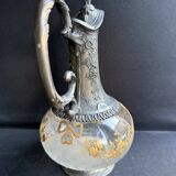 Glass or gold crystal ewer – Gallia Métal Alfénide for Christofle