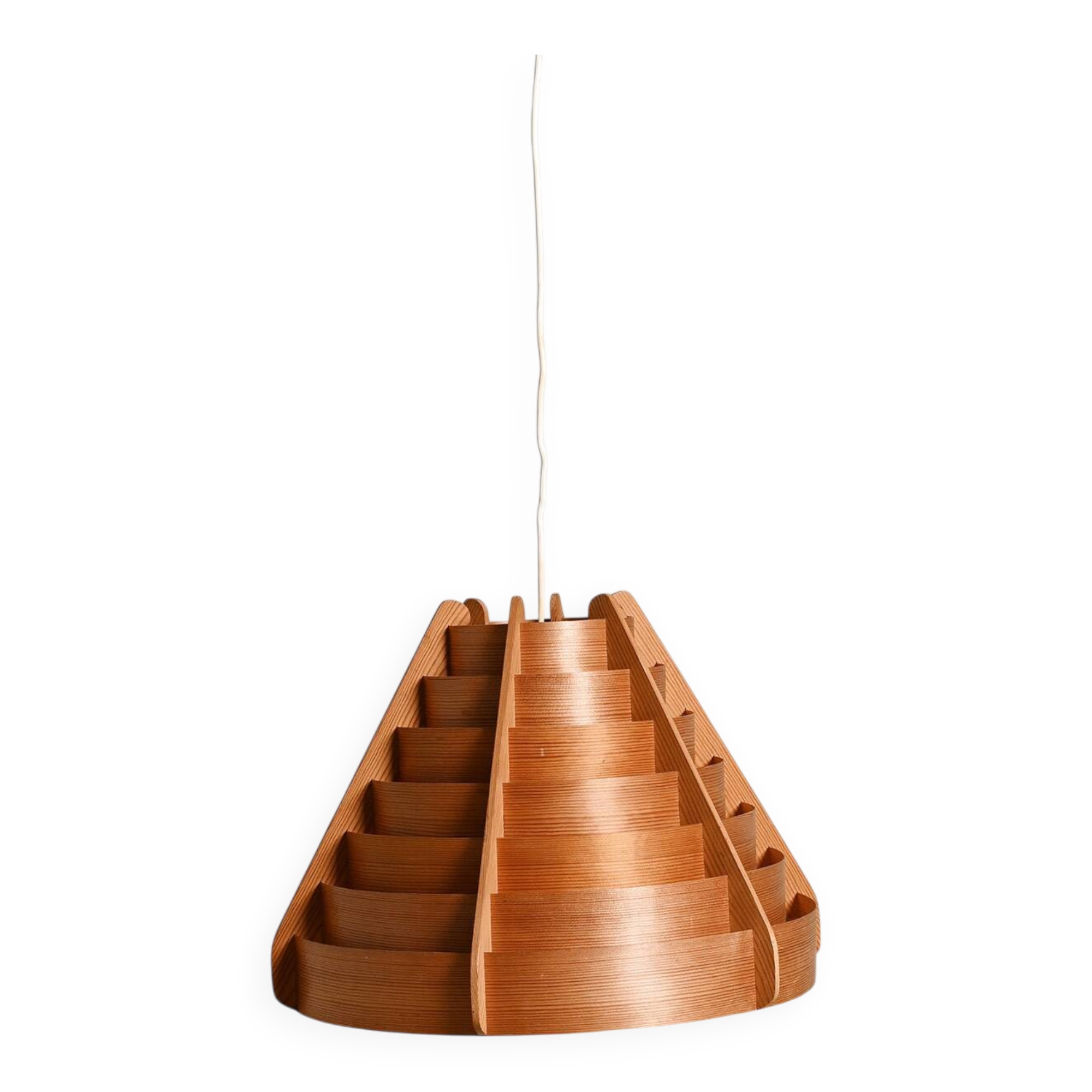 Pendant lamp in Swedish pine from Scandinavian production, 1960s