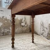 Walnut and marble bistro table 1890