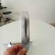 Pair of vintage brushed aluminum furniture handles