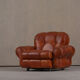 Fauteuils de club italiens vintage en simili cuir cognac, Italie années 1970, ensemble de 2