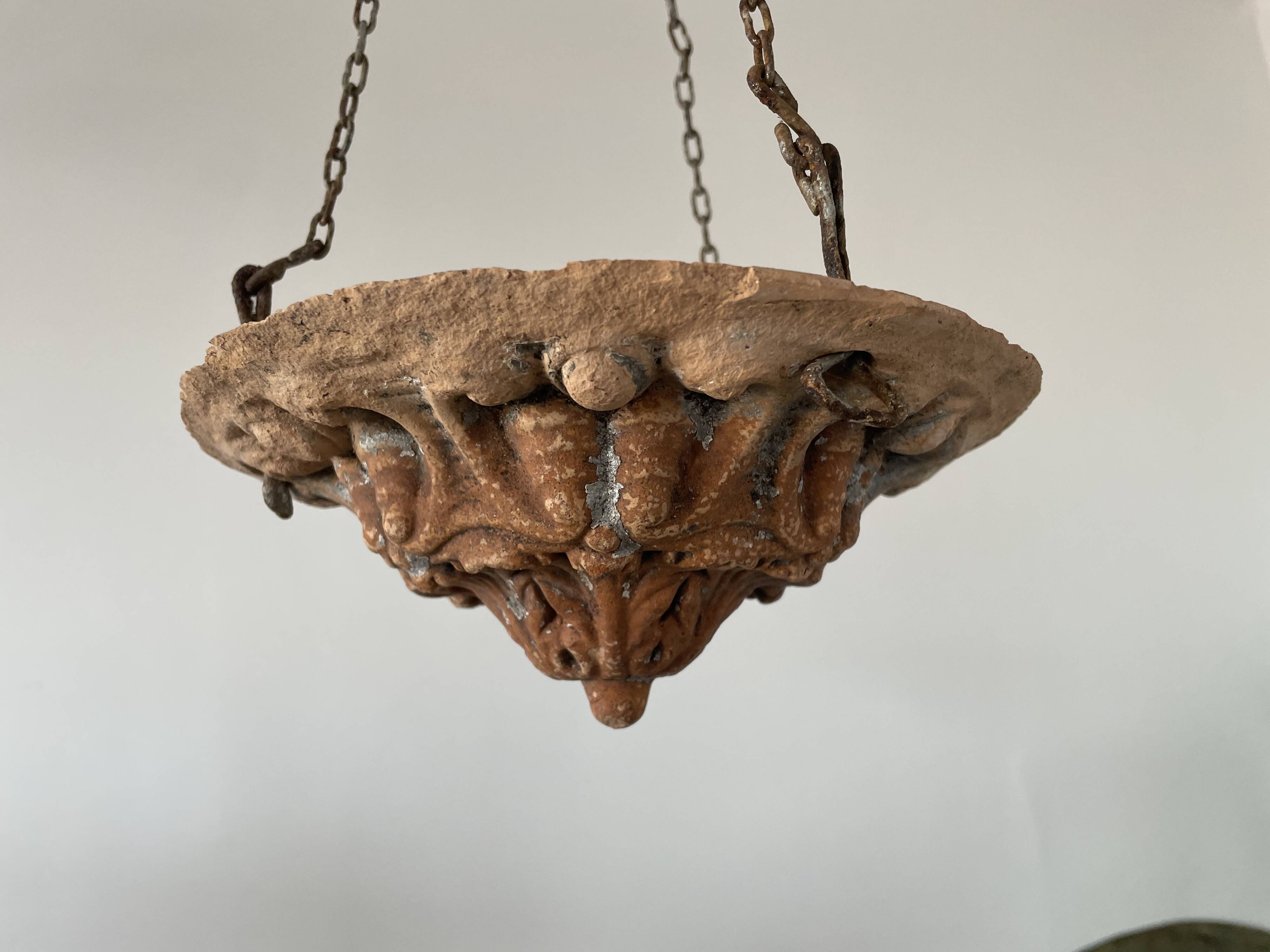 Old 19th century terracotta plant holder