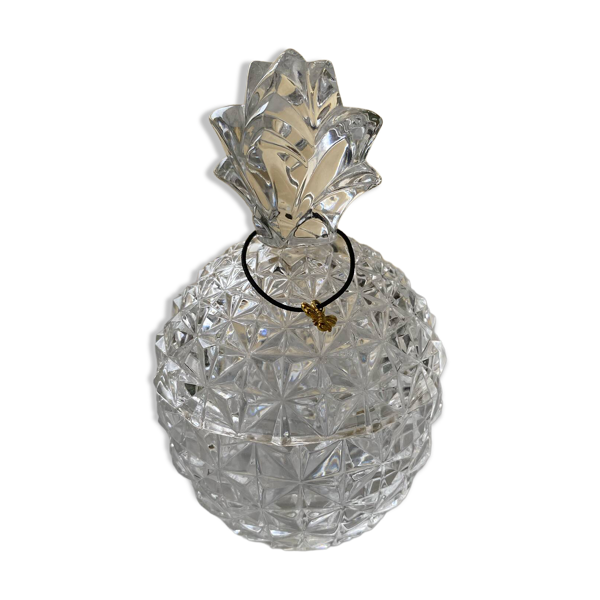 Bonbonnière « ananas » en cristal taillé