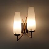 Vintage double tulip wall light from the 50s
