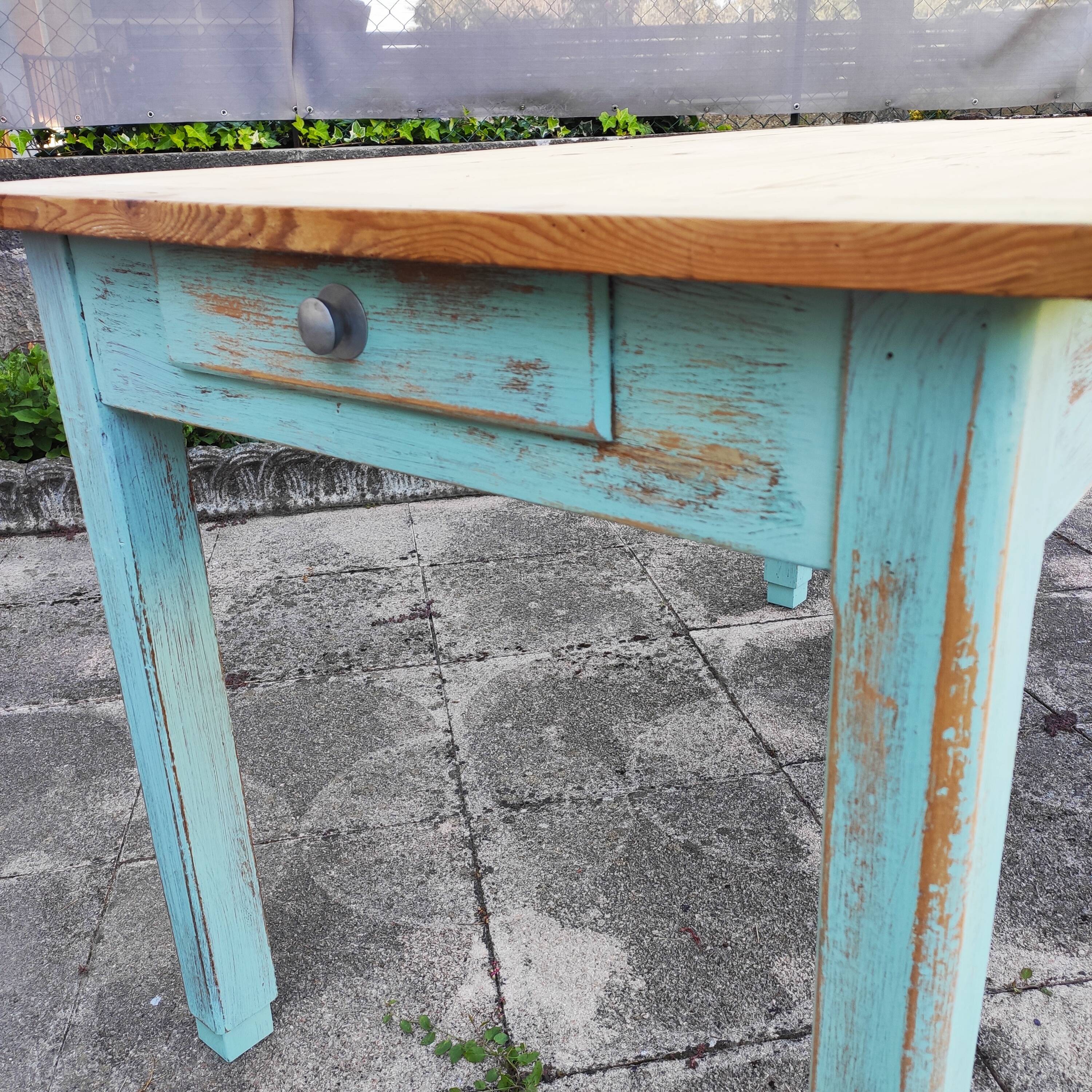 Weathered farm table