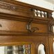 Napoleon III wardrobe in walnut, late 19th century, 3 mirrors, marble.