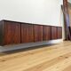 Poul Cadovius Floating Wall Mounted Rosewood Sideboard By CADO, 1960s.