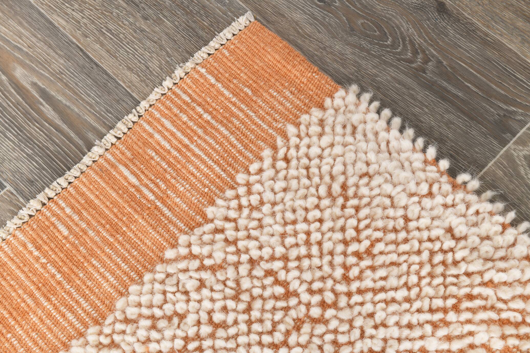 6x10 Rug For Living Room Soft Orange Vintage Rug, 200x307Cm SK 34952