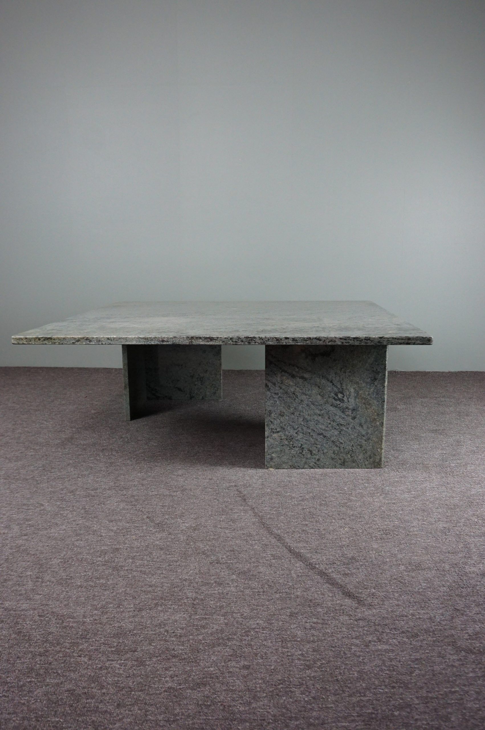 Modern mid-century granite coffee table