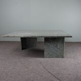 Modern mid-century granite coffee table