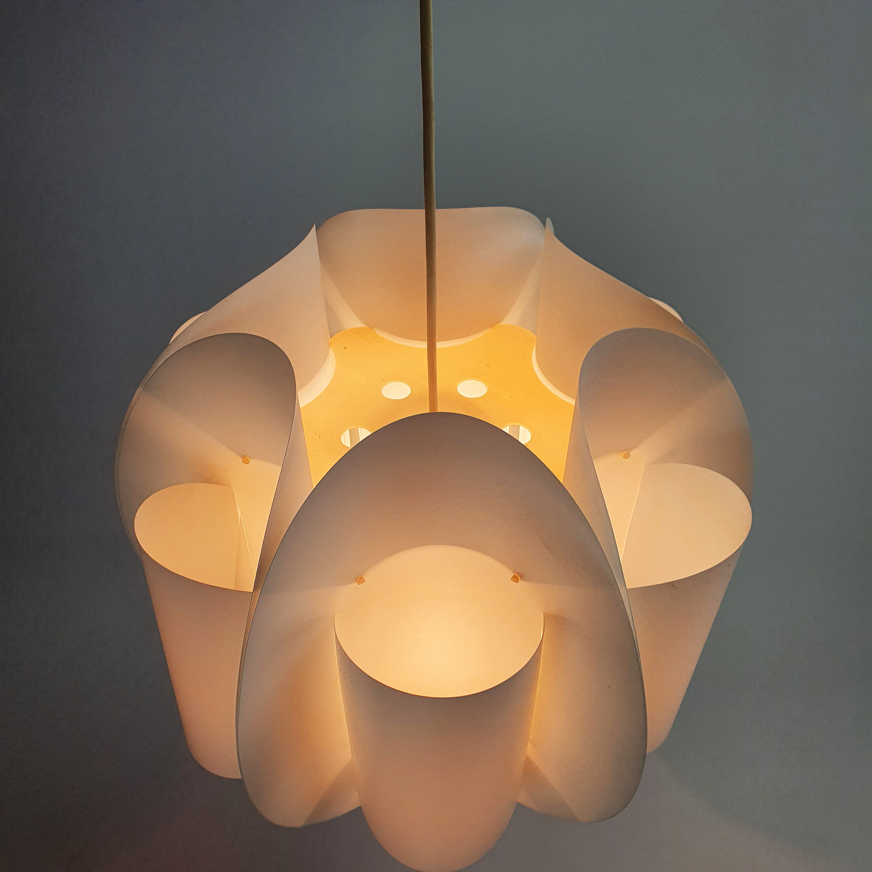 Danish plastic maxi circle pendant, 1960s