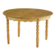 Round solid oak dining table with three extensions, mid-century Danish style, 1960s.