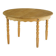 Round solid oak dining table with three extensions, mid-century Danish style, 1960s.