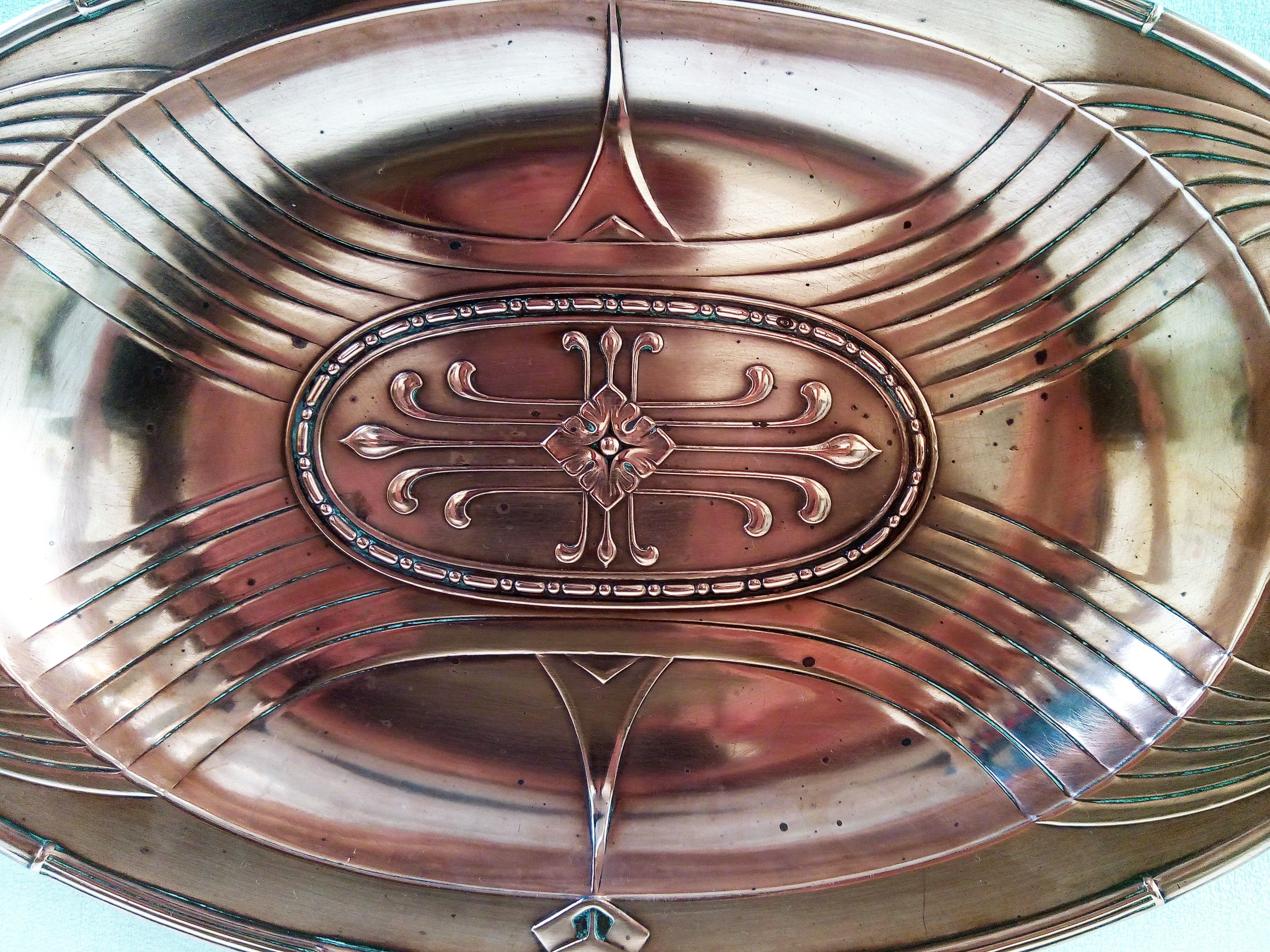 Jugendstil copper tray