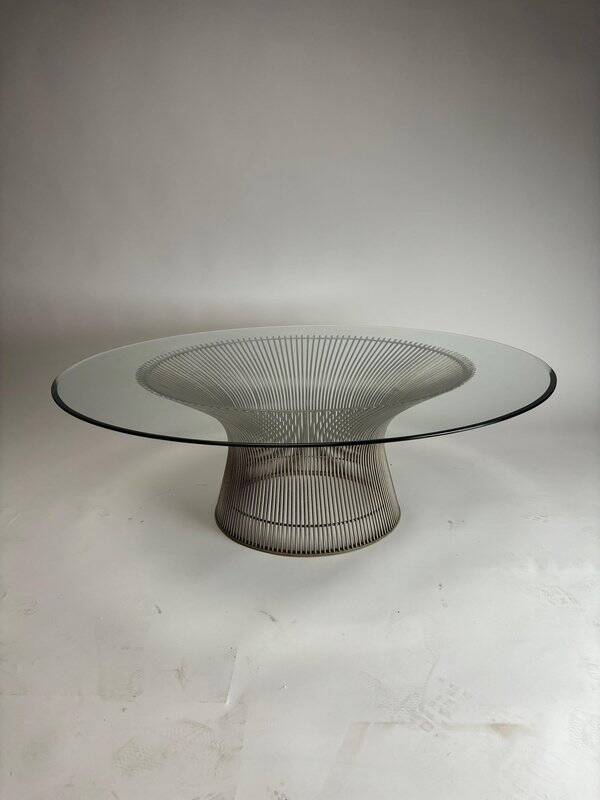 Coffee Table in Steel and Glass from Warren Platner, 1962