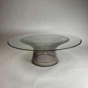Coffee Table in Steel and Glass from Warren Platner, 1962