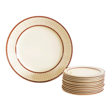 Dessert service 12 plates and tiled pie dish