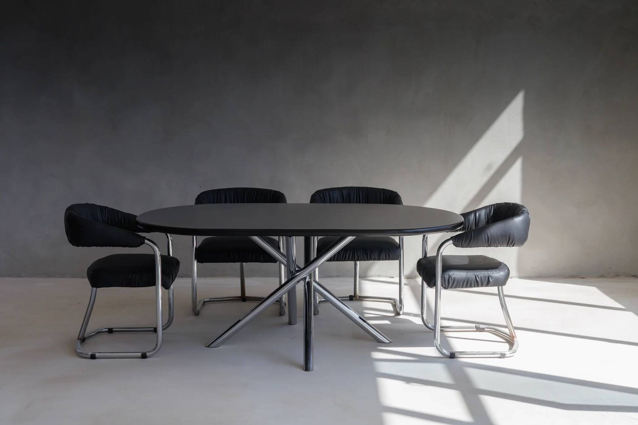 Table à manger Nodo par Carlo Bartoli, produite par Tisettanta
