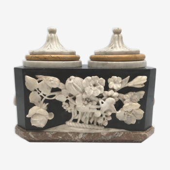 Tobacco Pot Double three marbles Napoleon III period