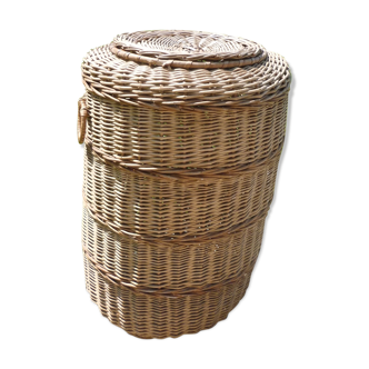 Panière en rotin avec couvercle