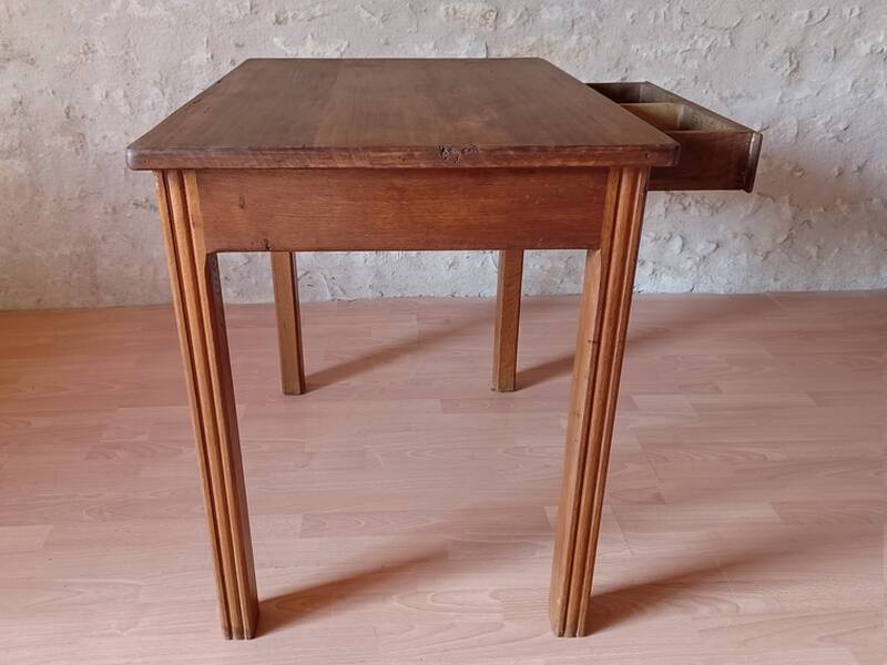 Art Deco desk or side table from the 1930s, vintage, solid wood