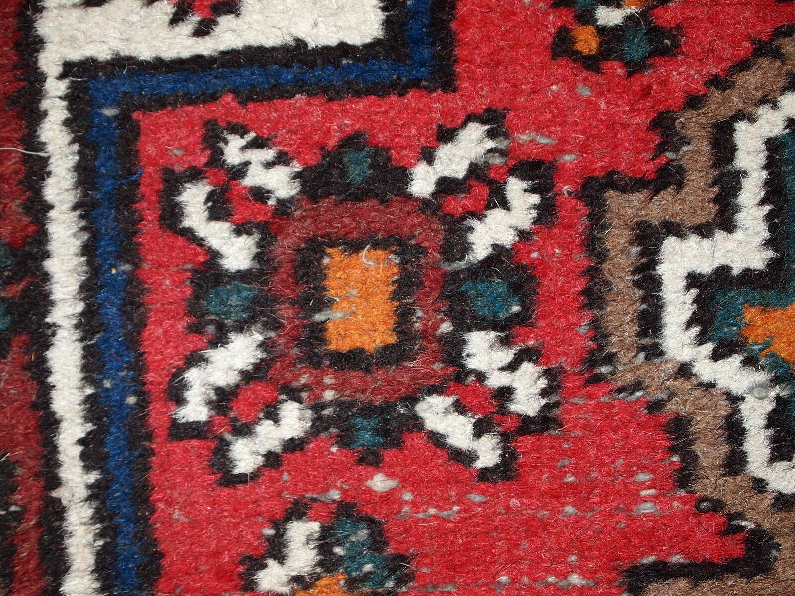 Tapis Vintage Hamadan en Laine, Années 1970, Élégance Traditionnelle