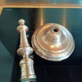 Chiseled candlestick in gilded bronze