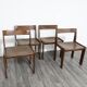 Chaises en bois vintage, années 1960, ensemble de 4