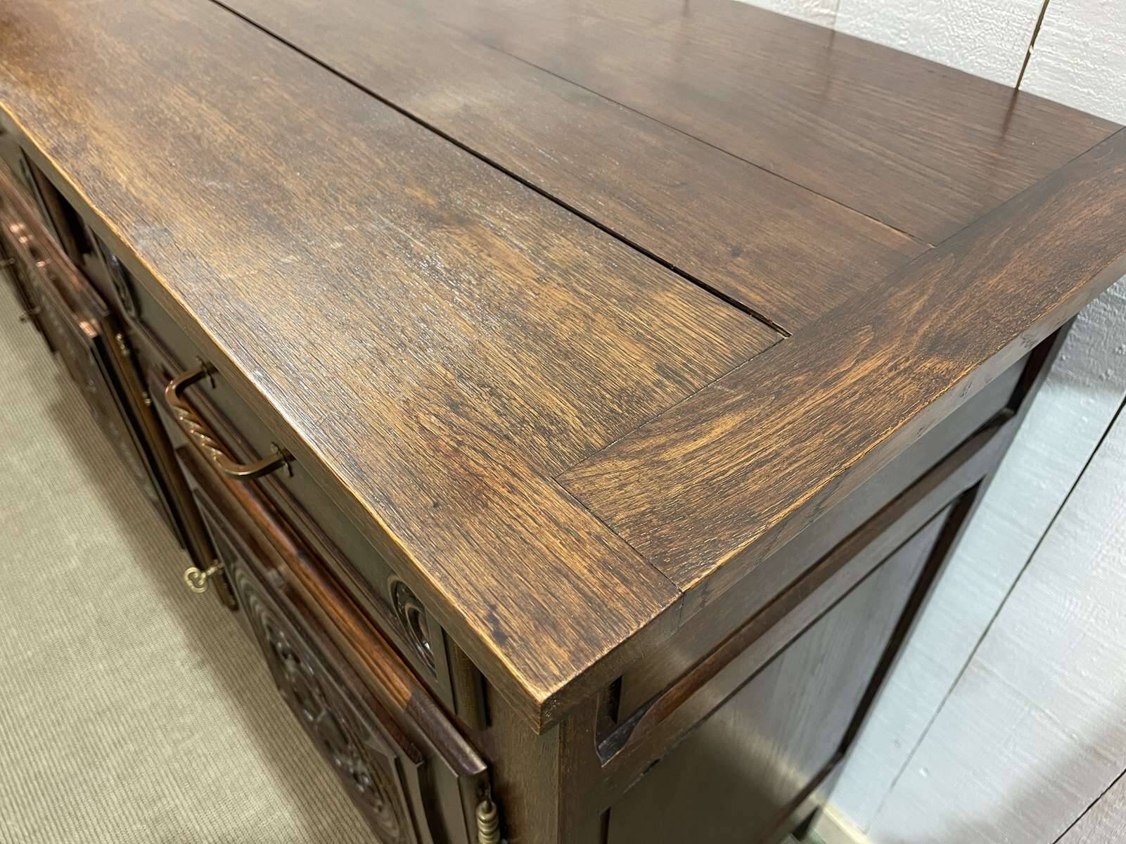 1950s oak sideboard in the style of Robert Micheau Vernez