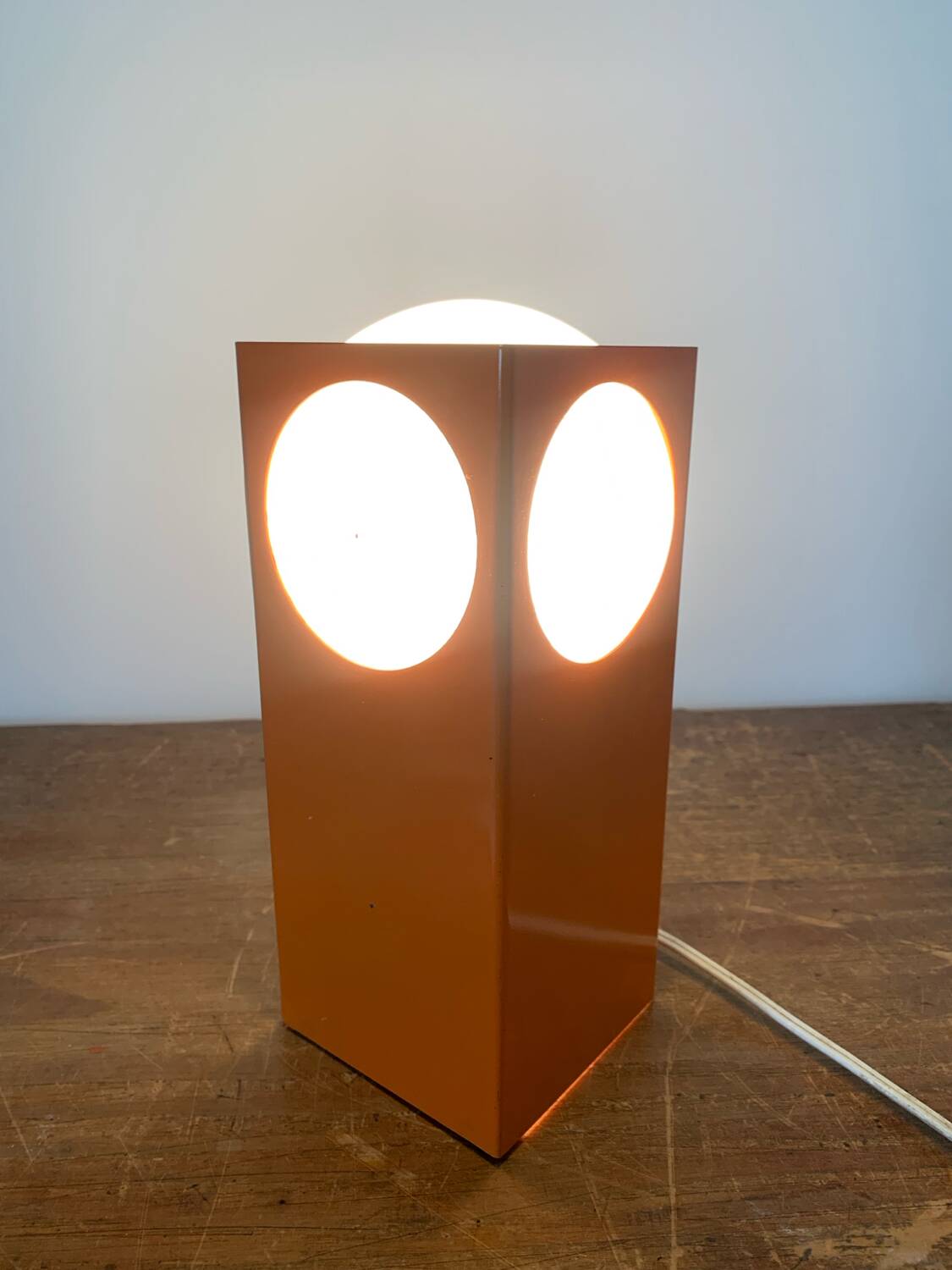 Orange Lamp Vintage Design Circa 1970 Space Age