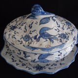 Vegetable soup tureen and its frame, Matet earthenware factory, Martres-Tolosane