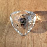 Set of 2 glass advertising ashtrays